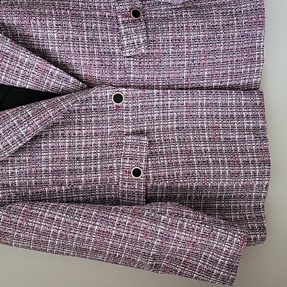 BAGATELLE COLLECTION Plus Boxy Fit Boucle Blazer, 1X, Pink multi, NWT - Picture 6 of 14